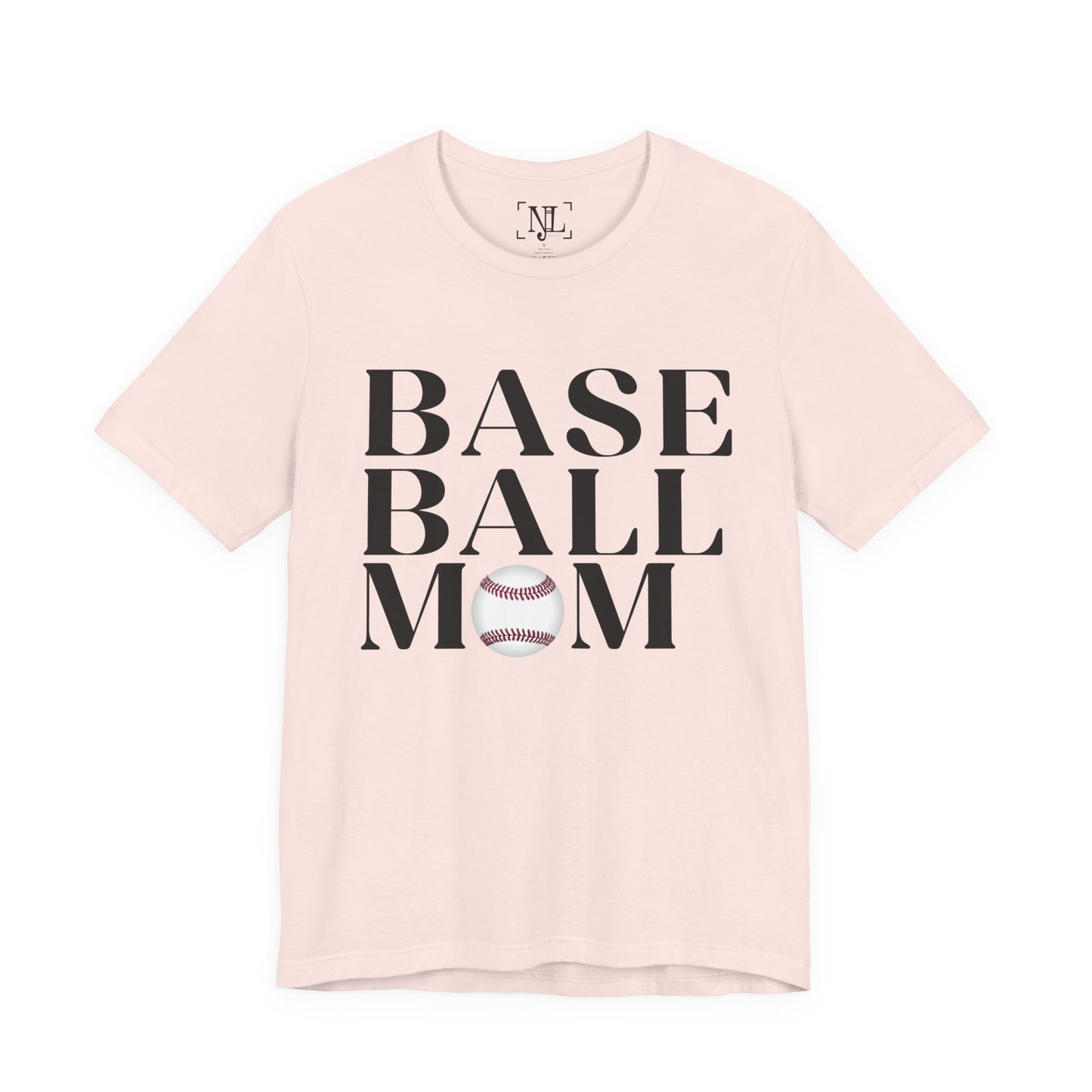 Baseball Mom T-Shirt – Retro Script with Baseball Graphic