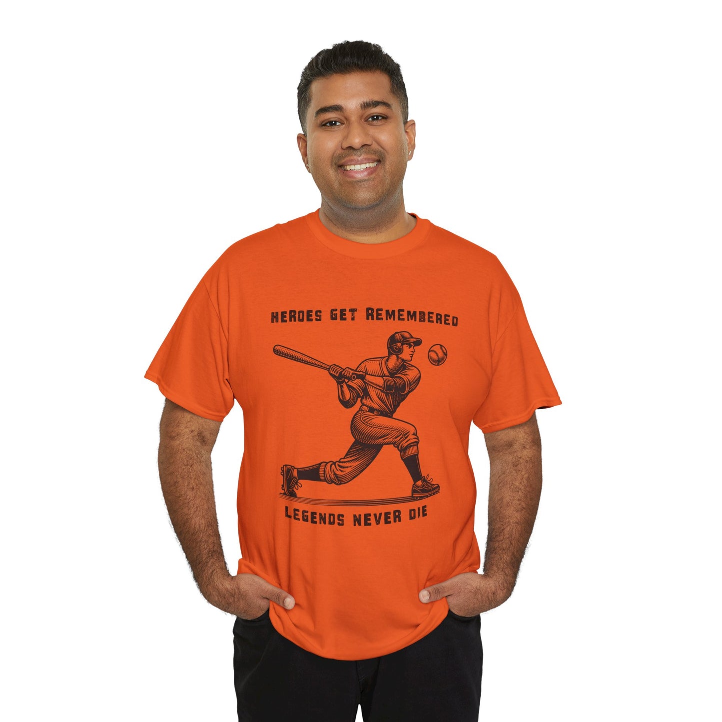 Baseball Legends T‑Shirt — "Heroes Get Remembered, Legends Never Die" Tribute Tee