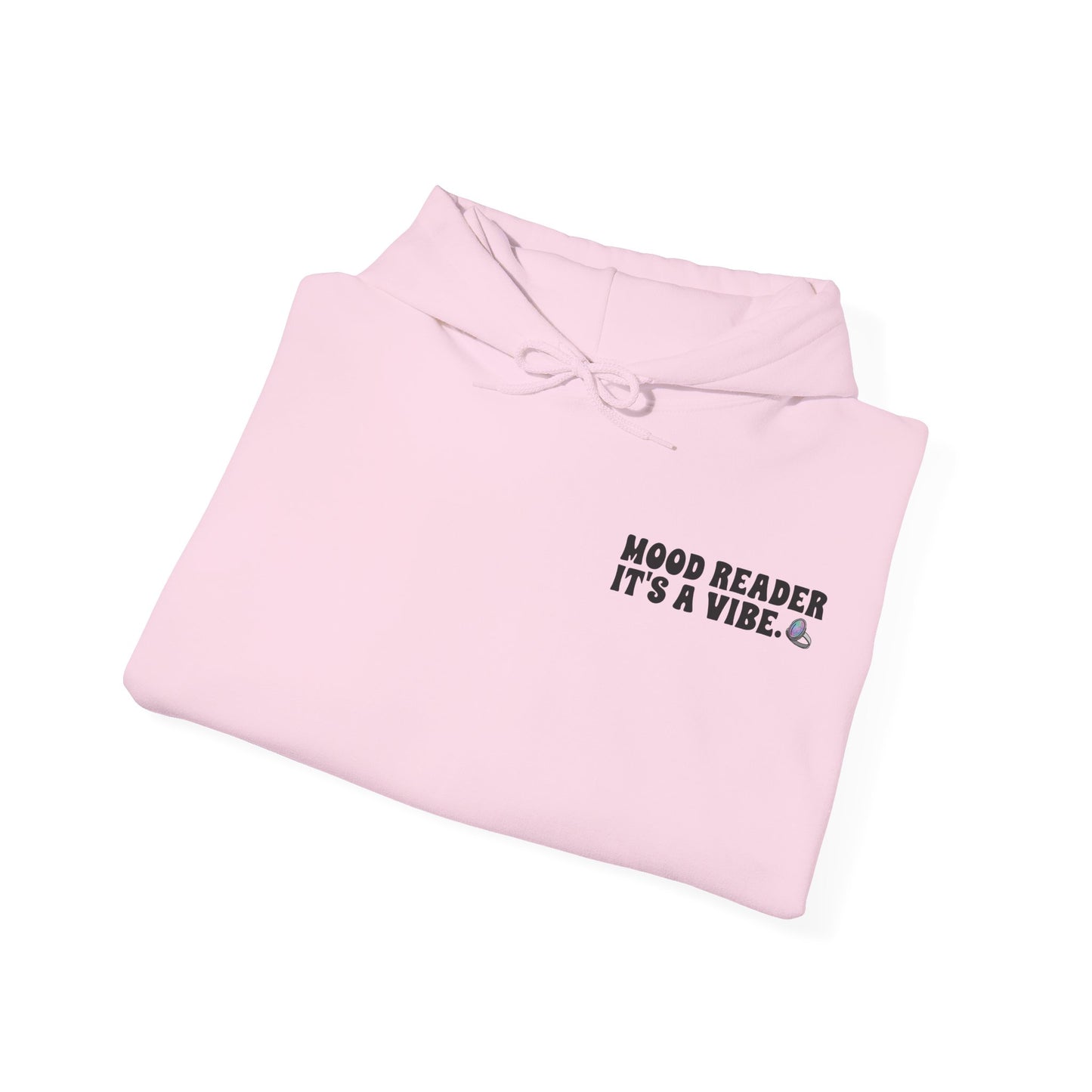 Mood Reader It's a Vibe Book Lover Pullover Graphic Hoodie (Black Text)