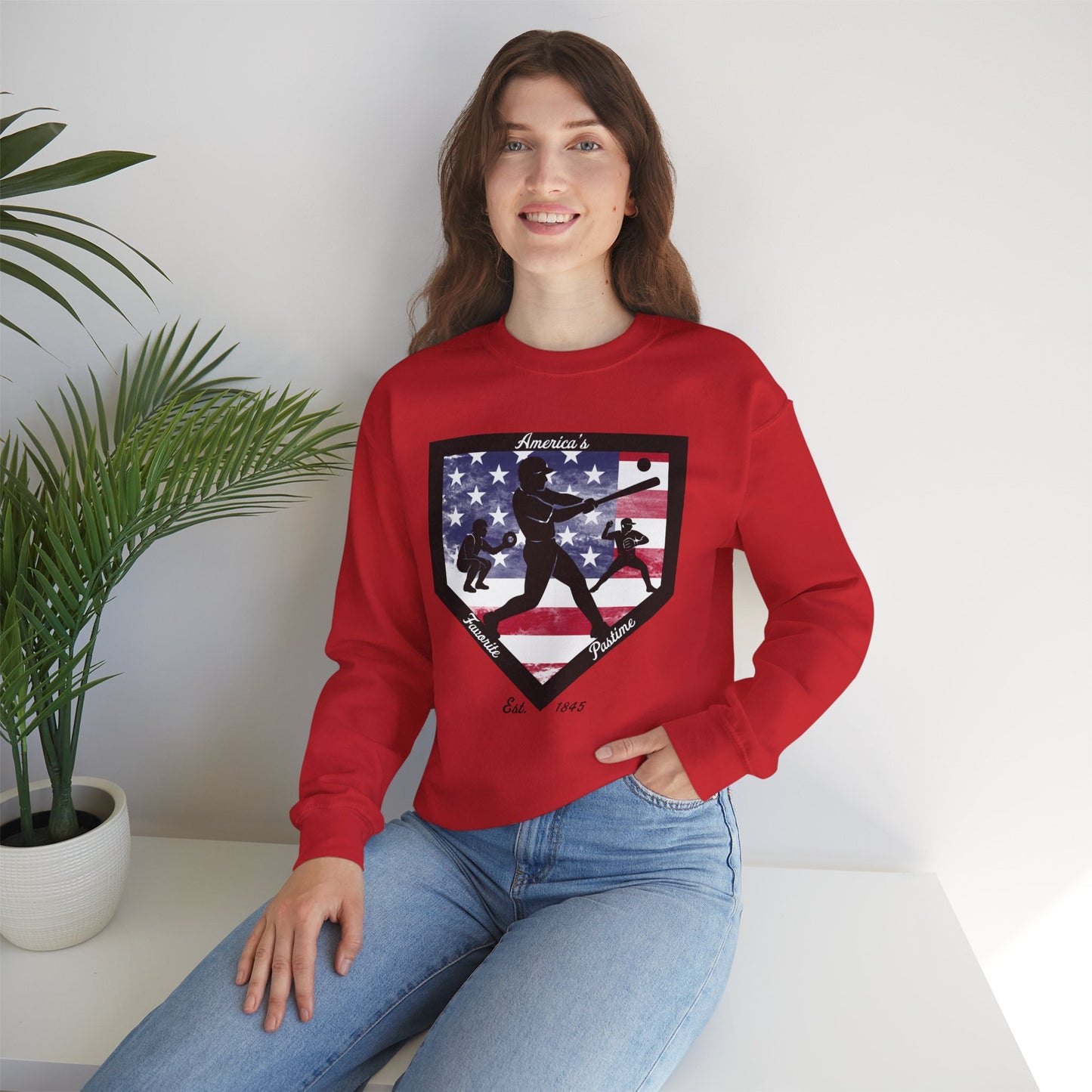 Baseball Home Plate Sweatshirt – America's Favorite Pastime Sweatshirt