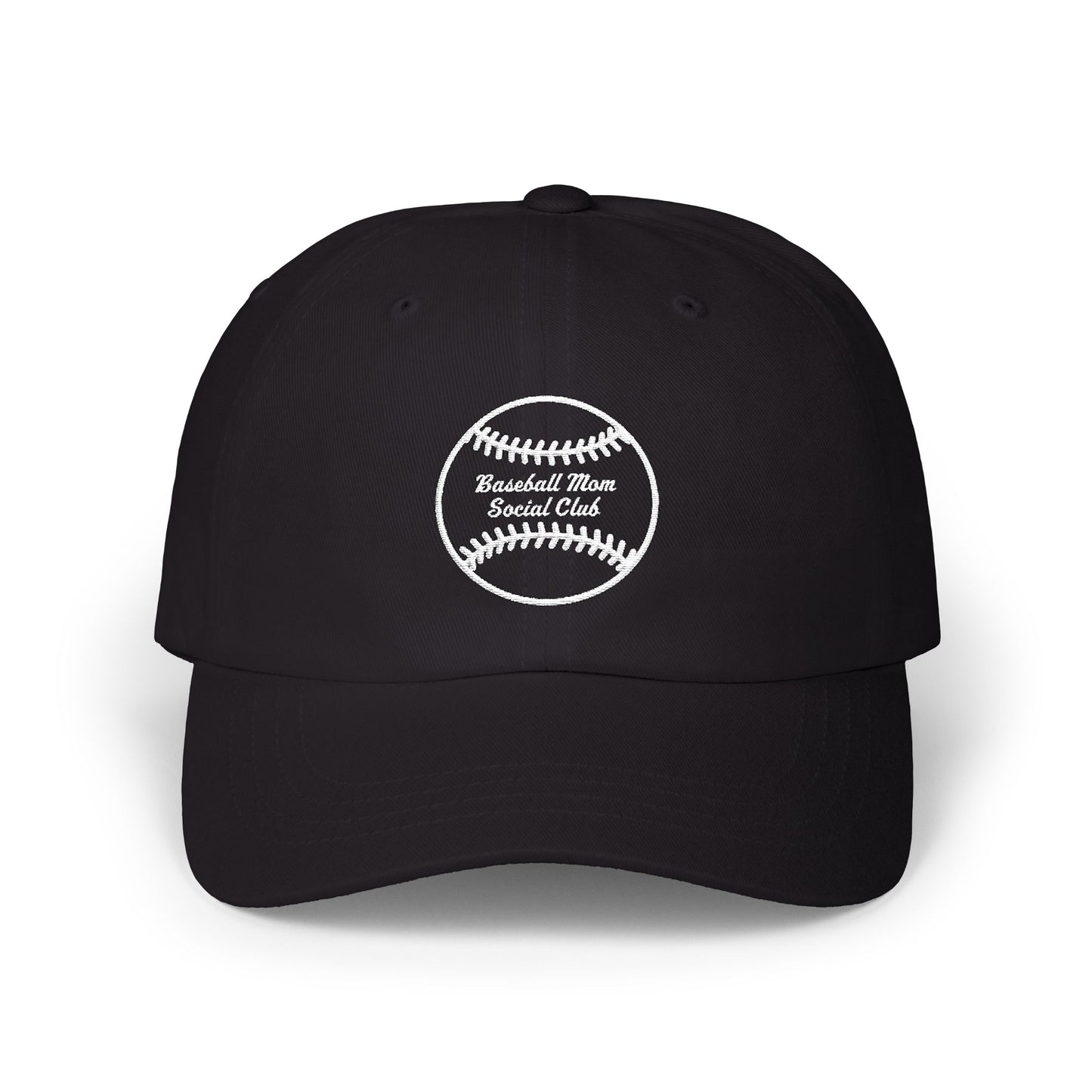 Baseball Mom Social Club - Dad Cap White Embroidered