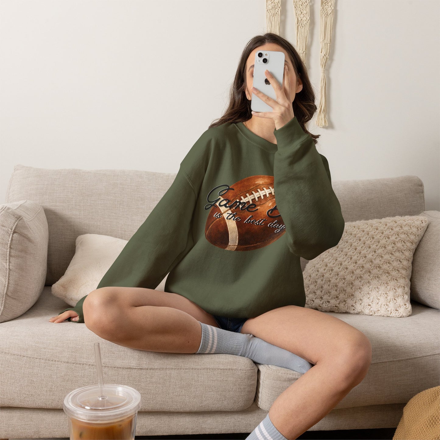 Game Day Is The Best Day Football Crewneck Sweatshirt