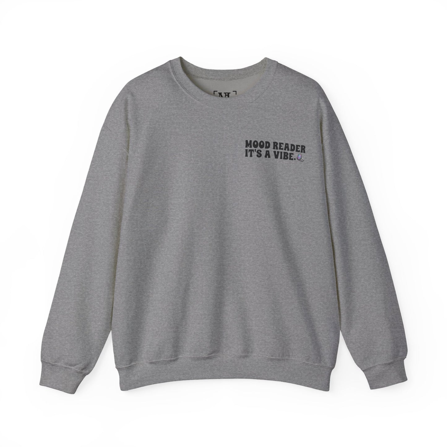 "Mood Reader It's a Vibe" - Cozy Bookish Graphic Sweatshirt (Black Text)