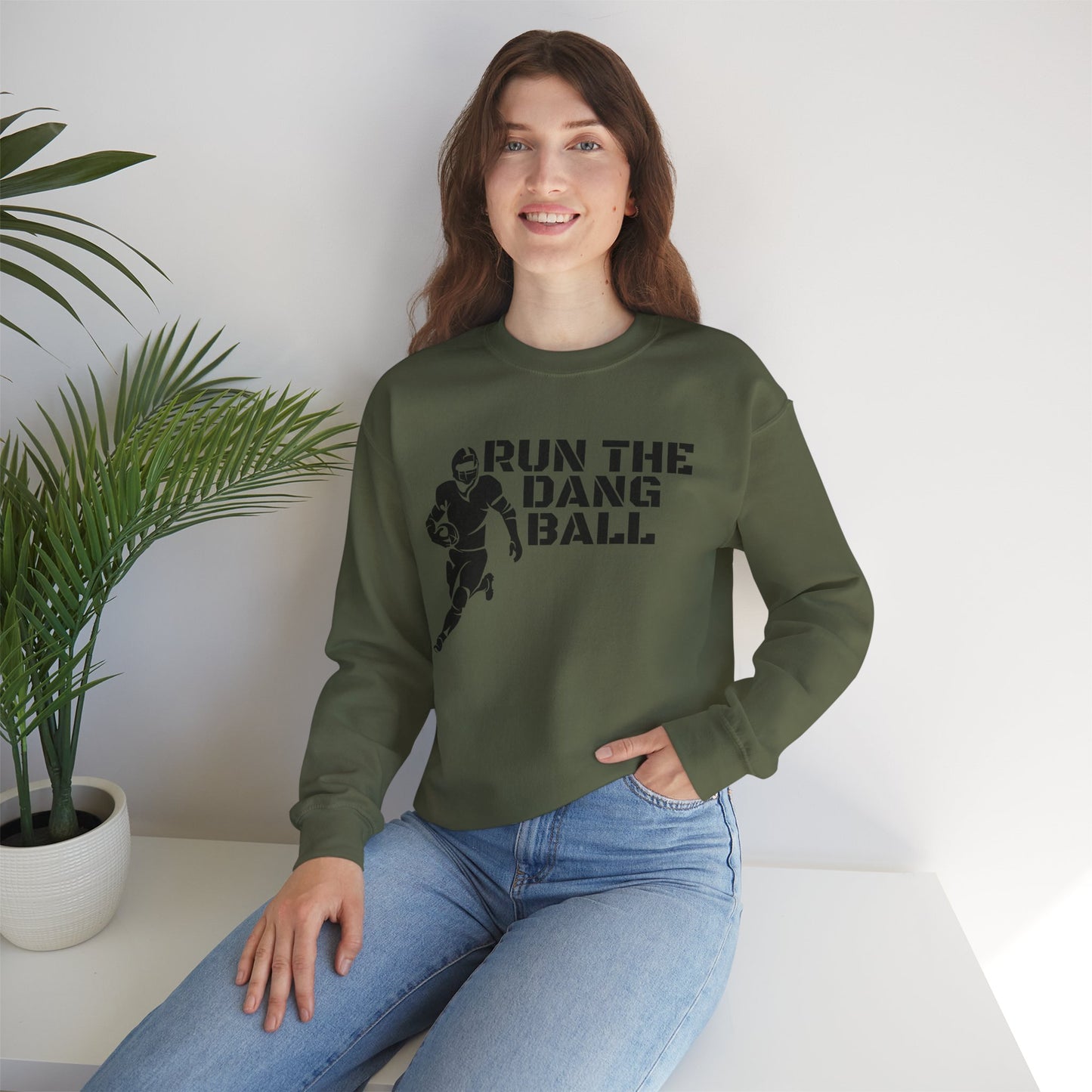 Football 'Run the Dang Ball' Crewneck Sweatshirt