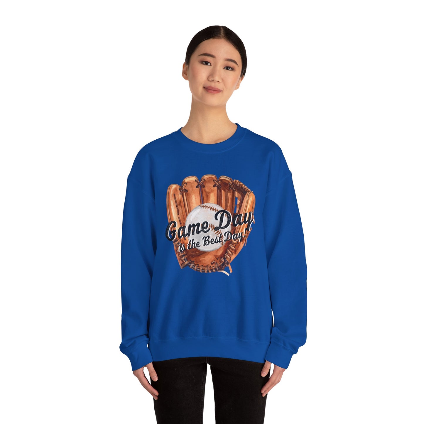 Game Day Baseball Sweatshirt — "Game Day is the Best Day" Crewneck