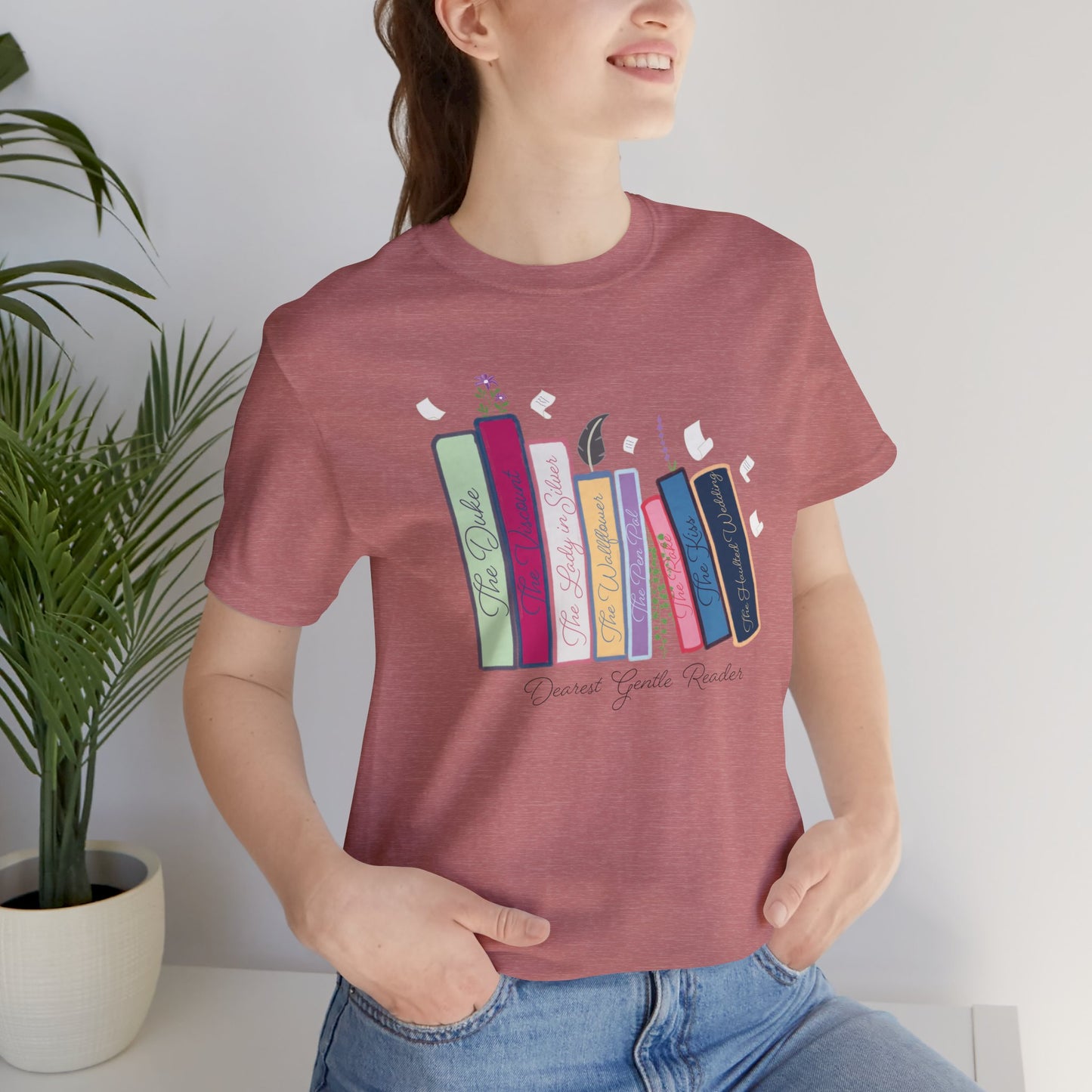 Dearest Gentle Reader Book Stack - Regency Romance Inspired Tee