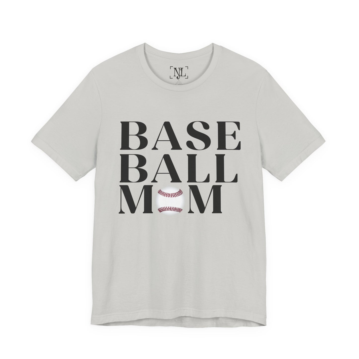 Baseball Mom T-Shirt – Retro Script with Baseball Graphic