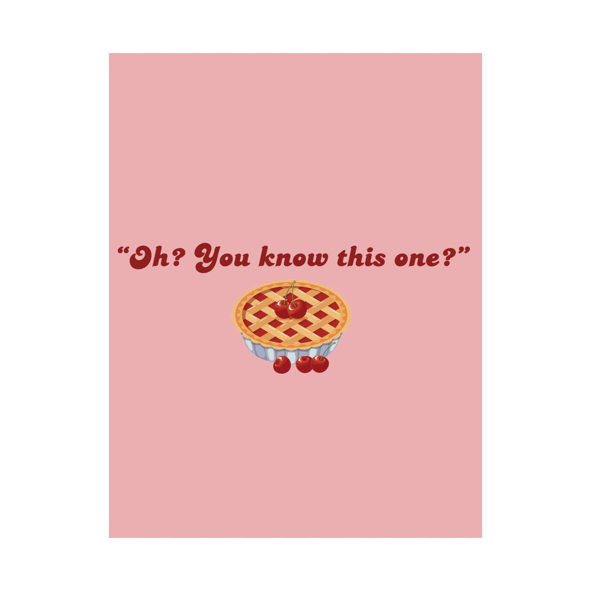 Oh? You know this one? Cherry Pie - Hockey Romance Inspired Wall Art