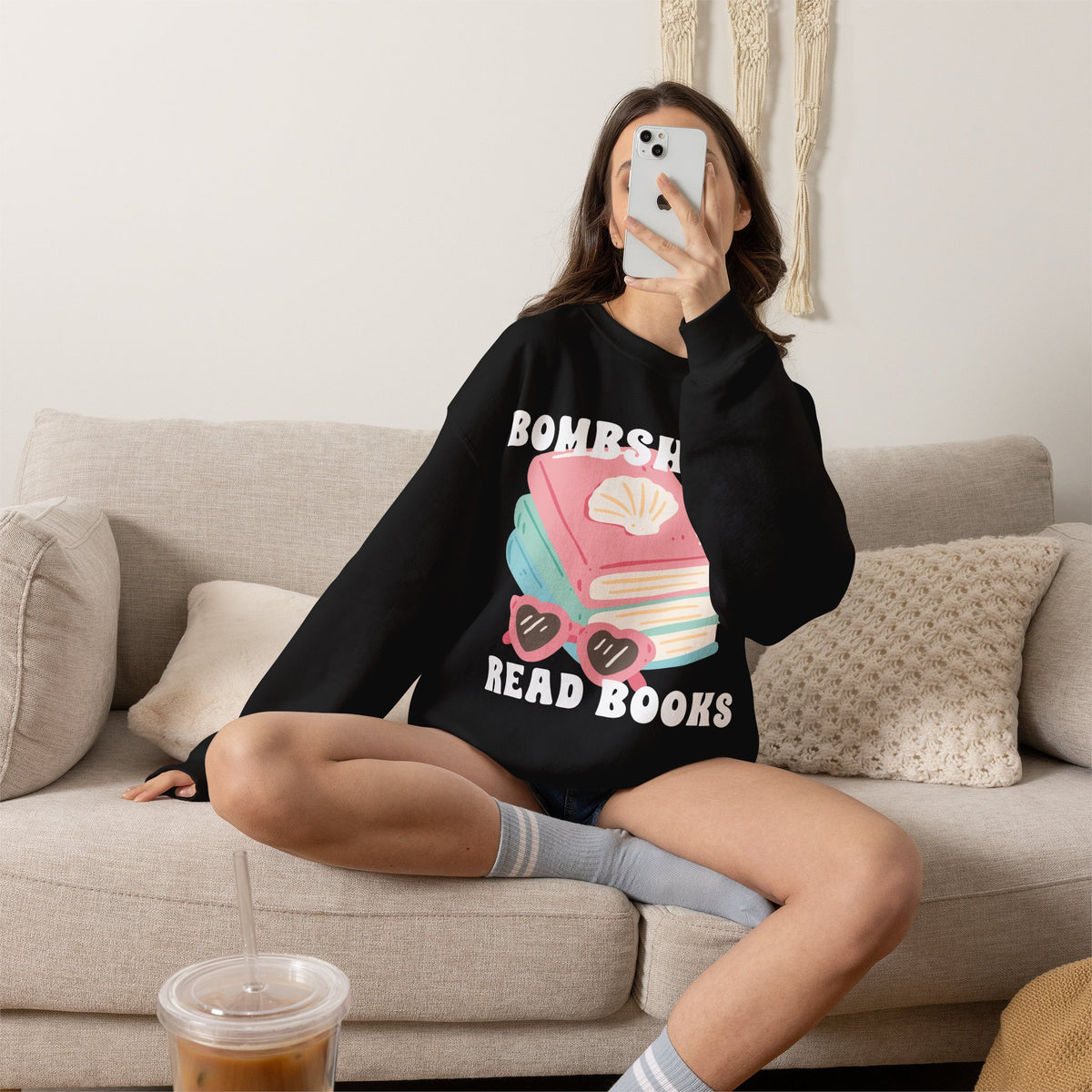 Bombshells Read Books - Bookish Villa Inspired Sweatshirt (White Text)