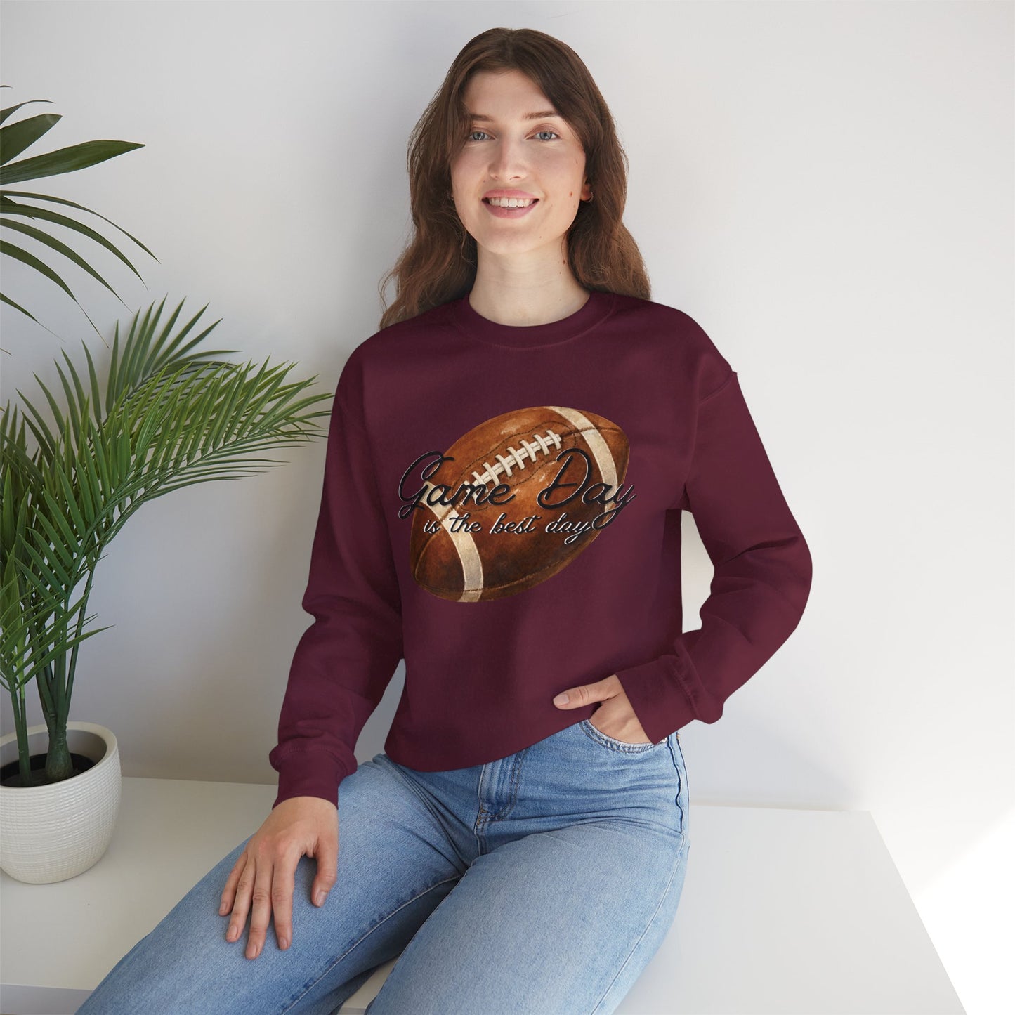 Game Day Is The Best Day Football Crewneck Sweatshirt