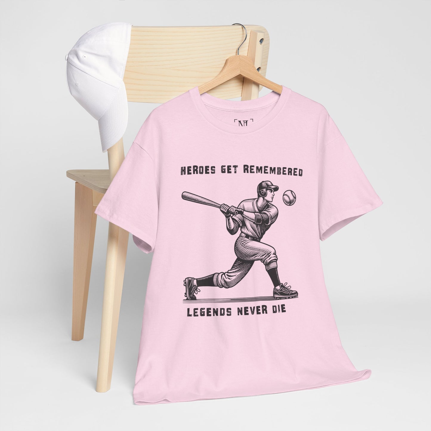 Baseball Legends T‑Shirt — "Heroes Get Remembered, Legends Never Die" Tribute Tee