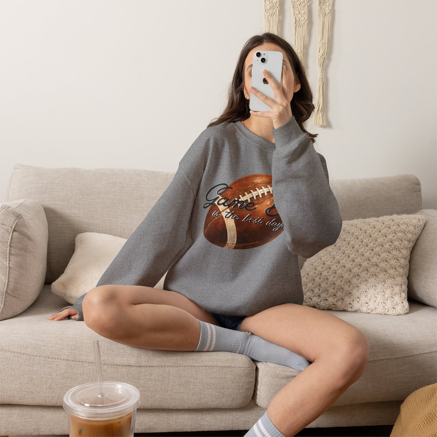 Game Day Is The Best Day Football Crewneck Sweatshirt