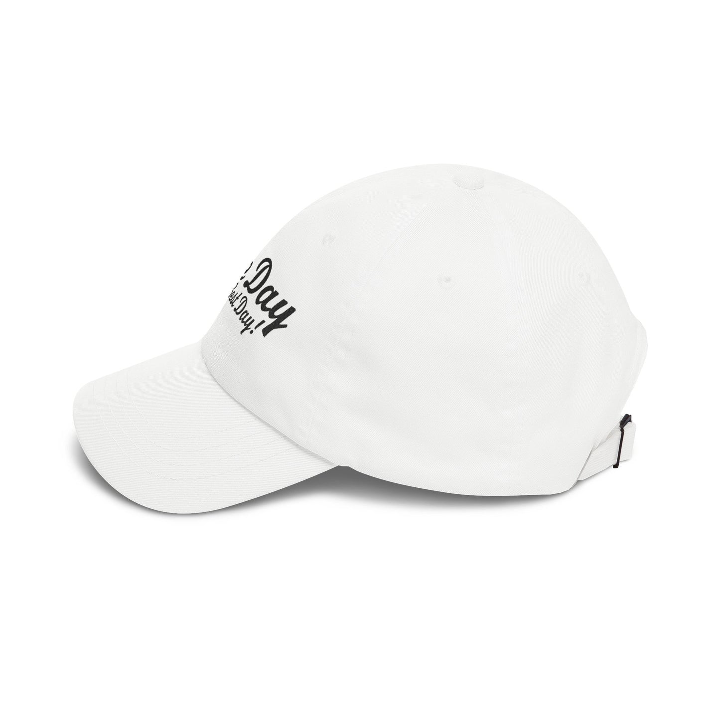 Baseball Hat "Game Day is the Best Day!" Black Text Embroidered