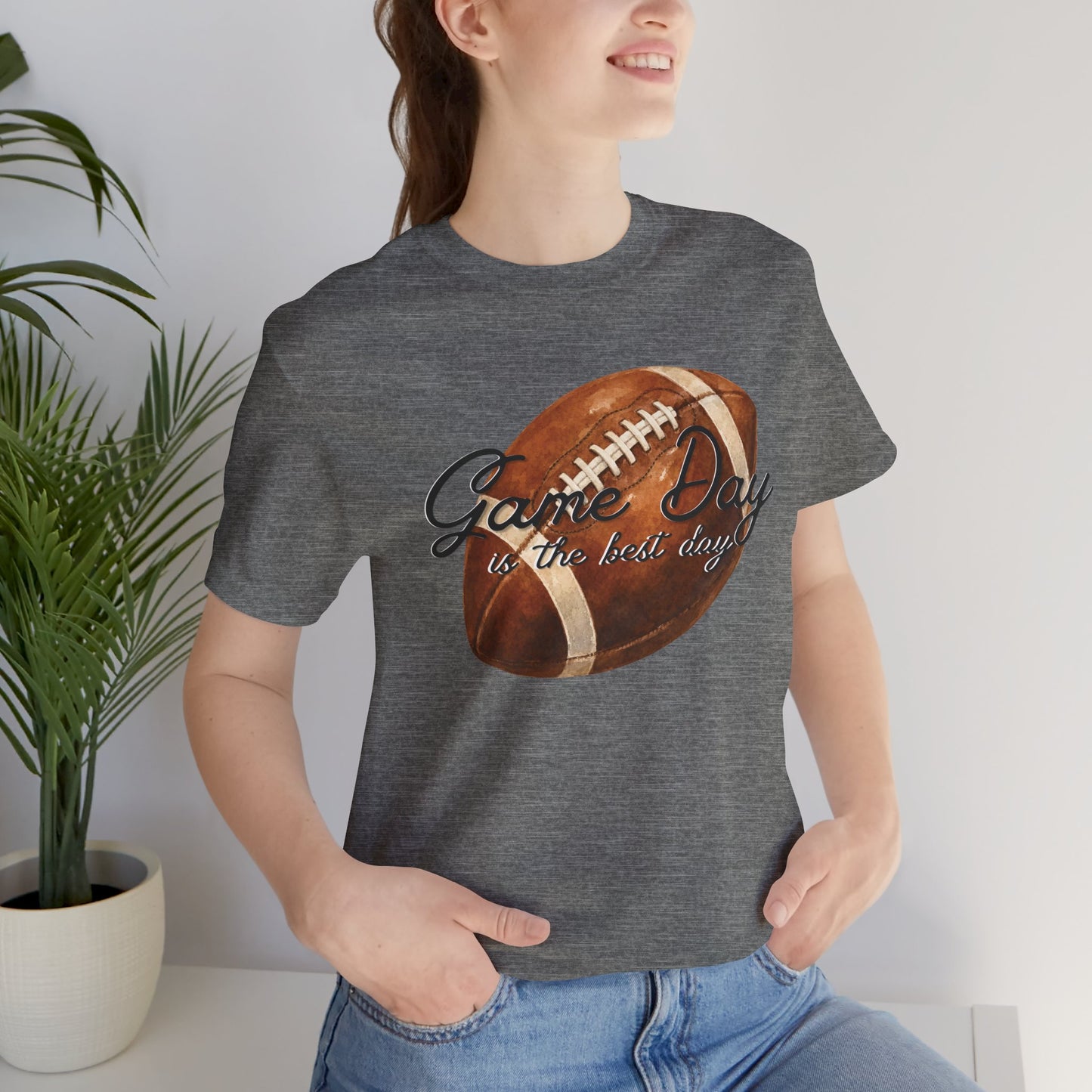 Game Day Football Tee — "Game Day is the best day" Vintage Football Shirt