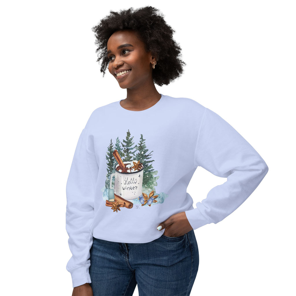 Hello Winter Mug Crewneck Sweatshirt