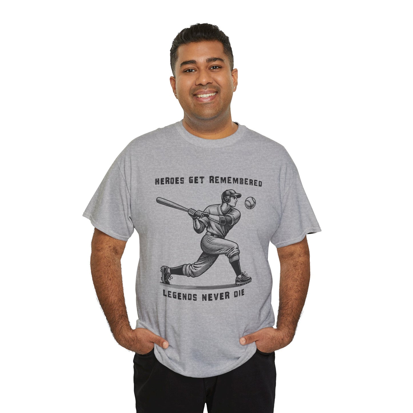 Baseball Legends T‑Shirt — "Heroes Get Remembered, Legends Never Die" Tribute Tee