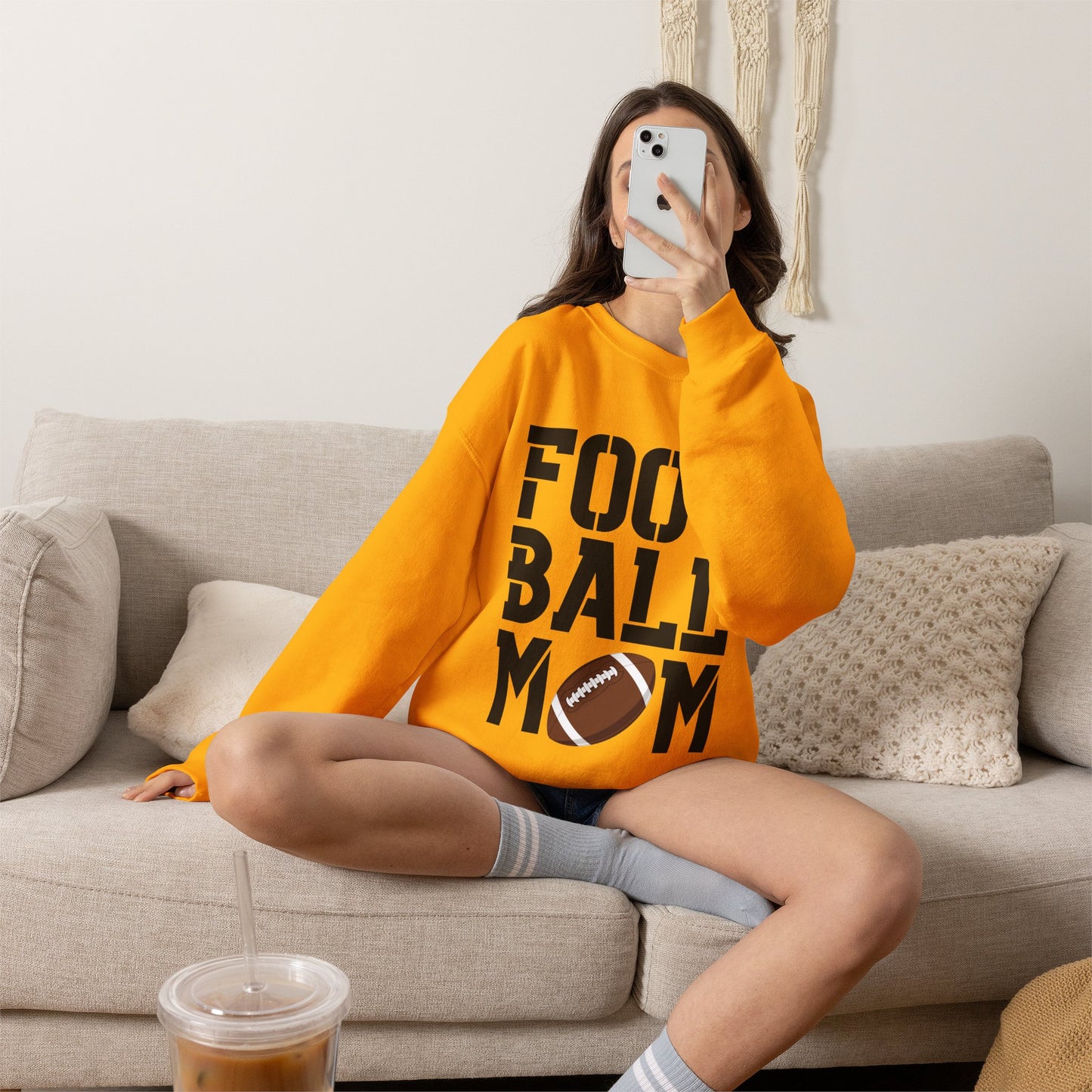 Football Mom Crewneck Sweatshirt