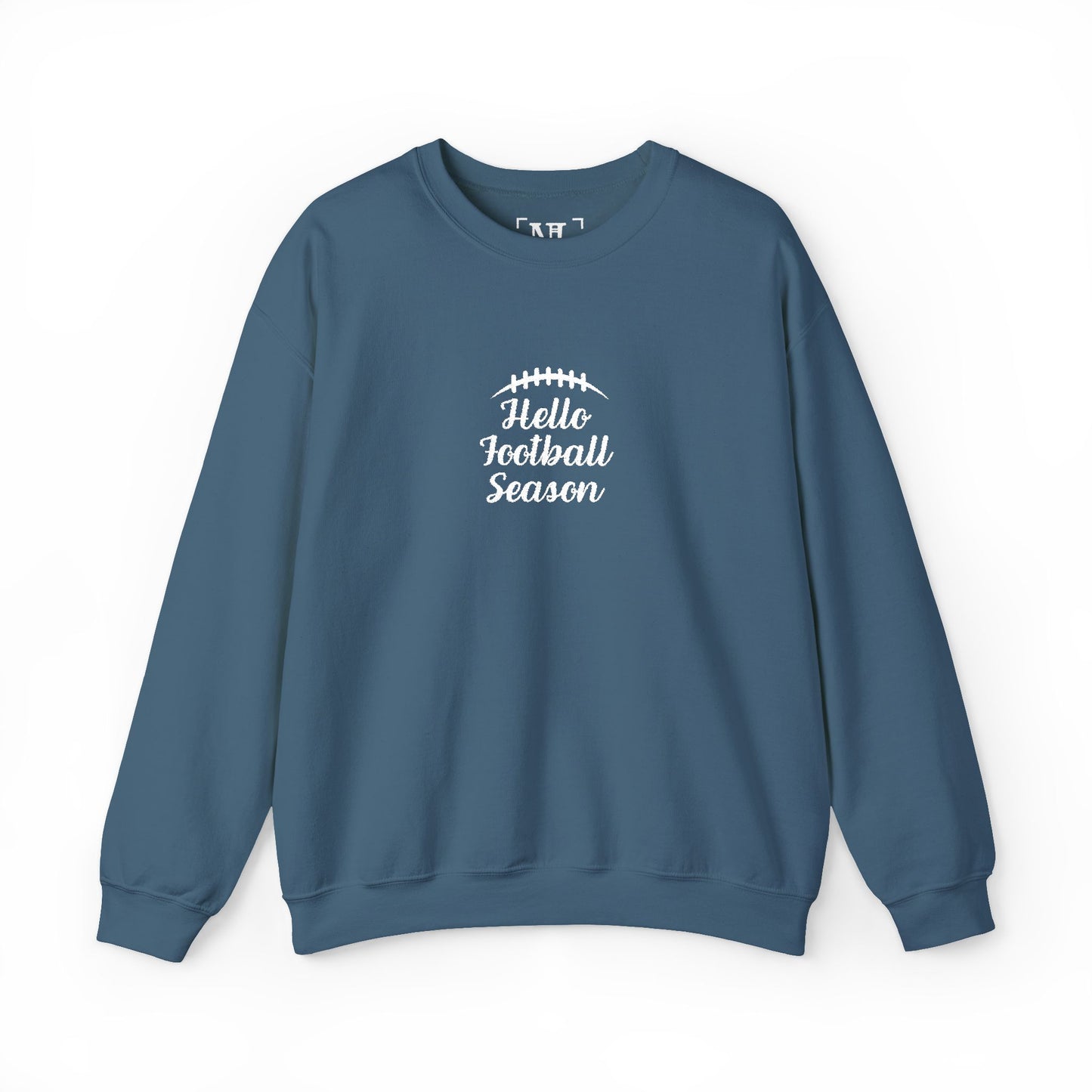 Hello Football Season Sweatshirt — Cozy Game Day Crewneck (White Text)