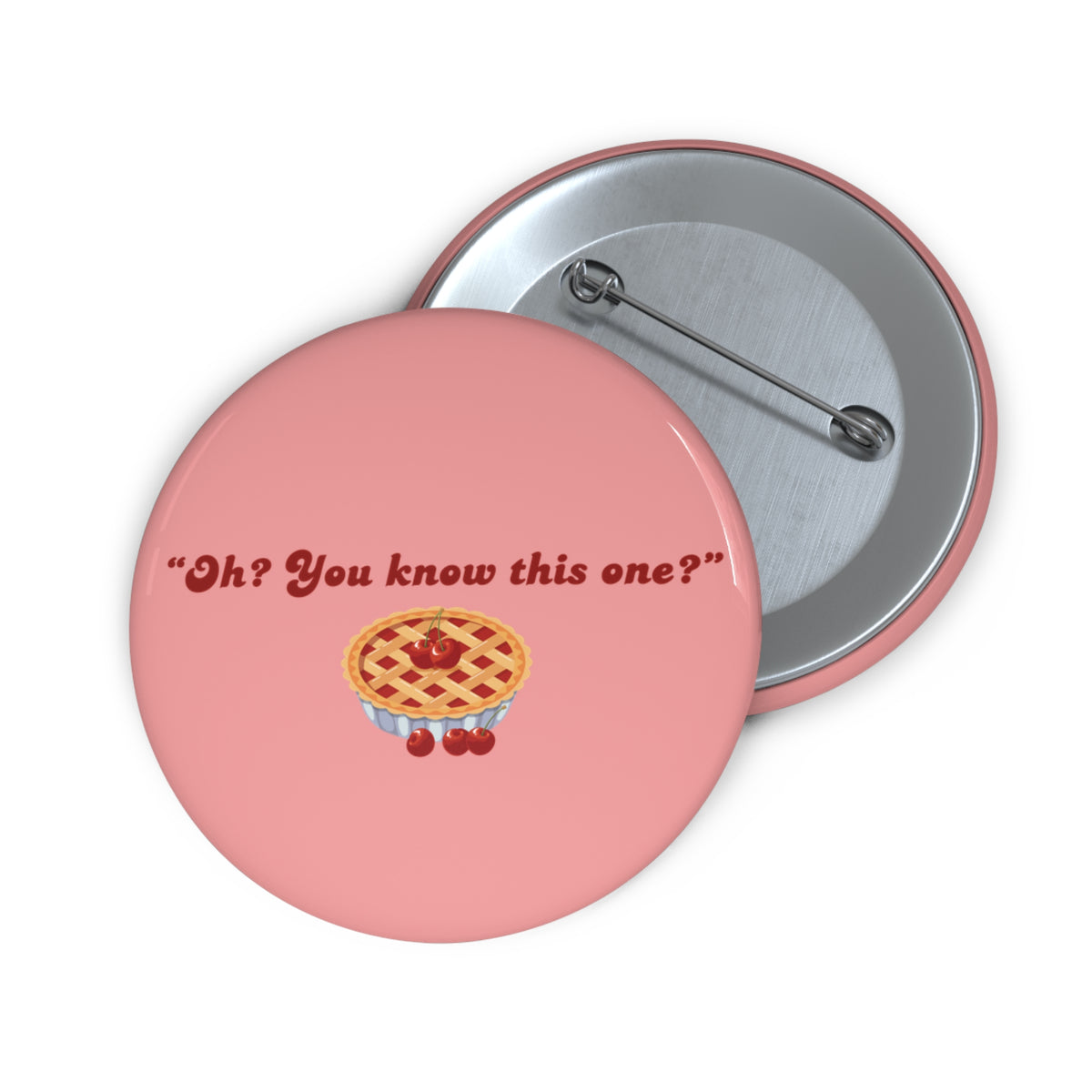 Oh? You know this one? Cherry Pie - Hockey Romance Inspired Pin Button