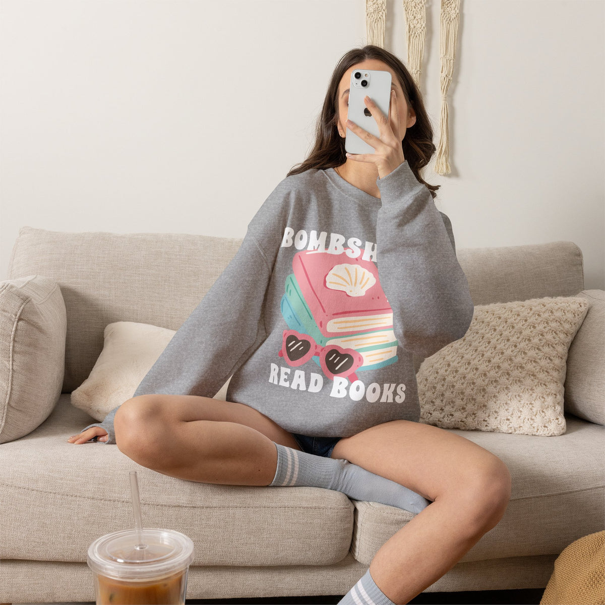 Bombshells Read Books - Bookish Villa Inspired Sweatshirt (White Text)