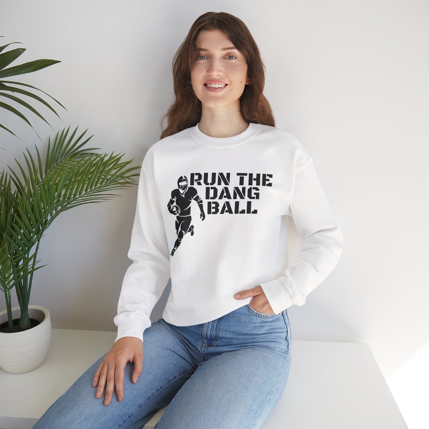 Football 'Run the Dang Ball' Crewneck Sweatshirt