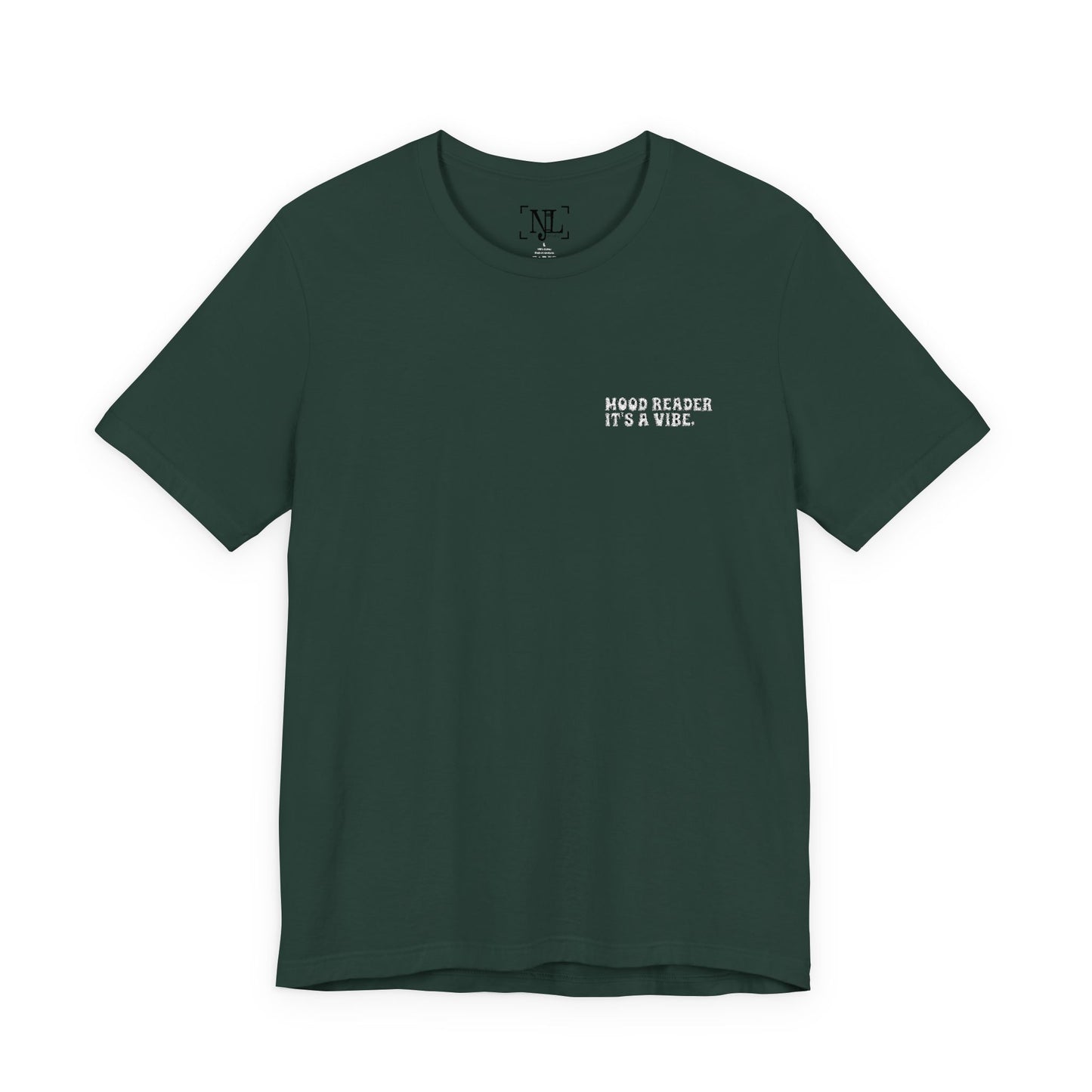 "Mood Readers. It's a Vibe." - Embroidered Literary Tee (White Text)