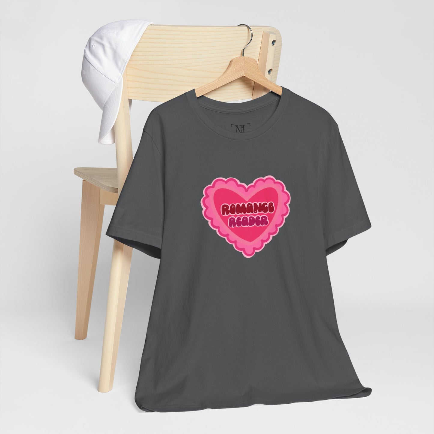 Romance Reader Heart Logo — Bookish Tee