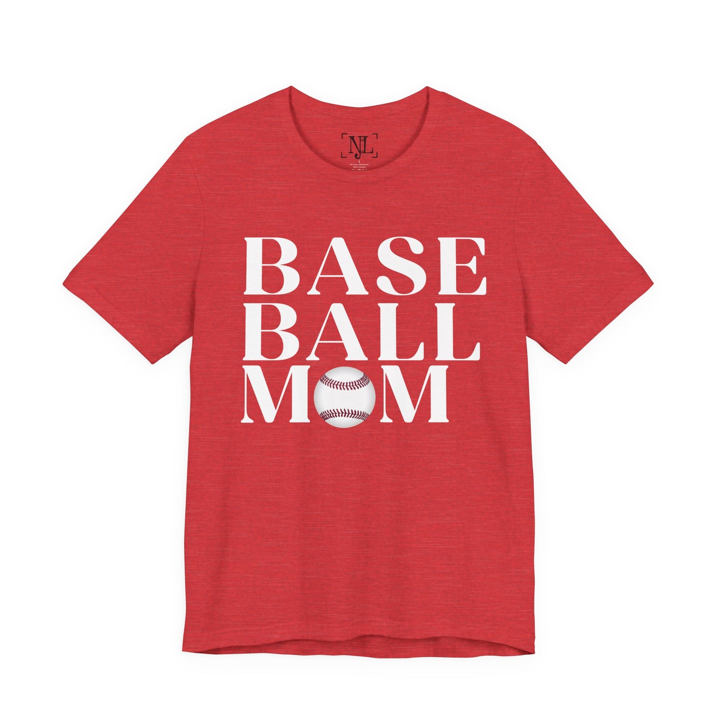 Baseball Mom T-Shirt – Retro Script with Baseball Graphic