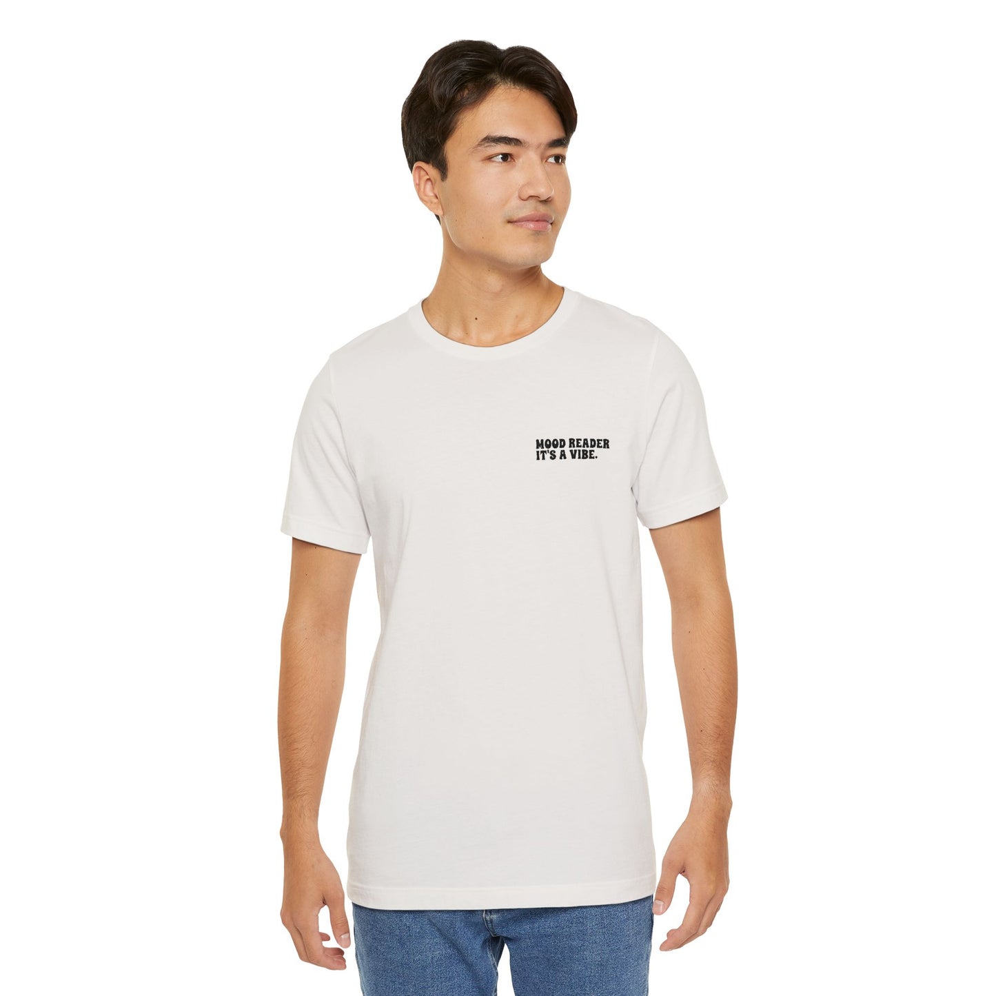 "Mood Readers. It's a Vibe." - Embroidered Literary Tee (Black Text)