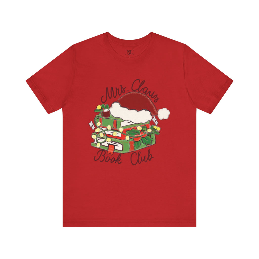 Mrs. Claus Book Club Short Sleeve Christmas Tee