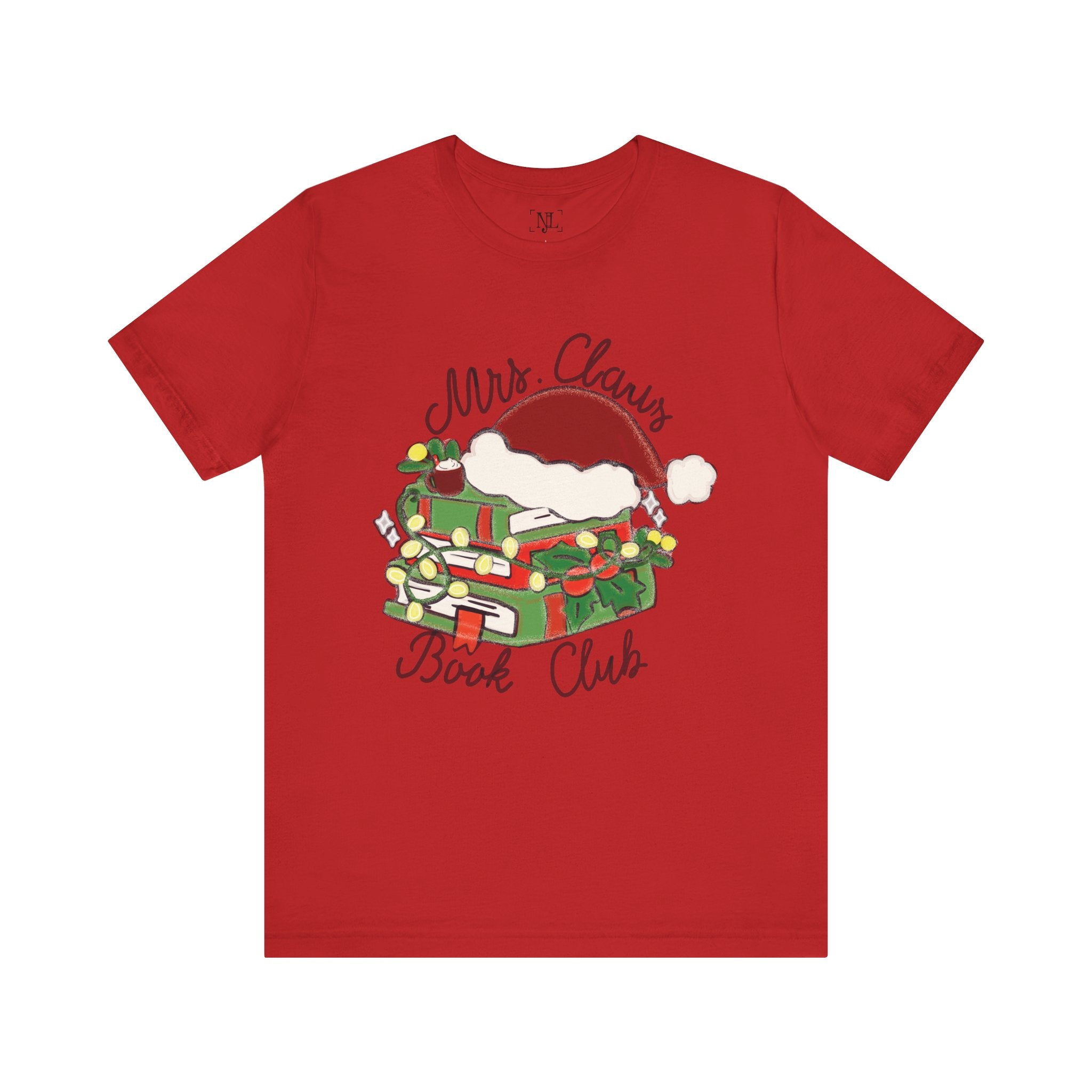 Mrs. Claus Book Club Short Sleeve Christmas Tee