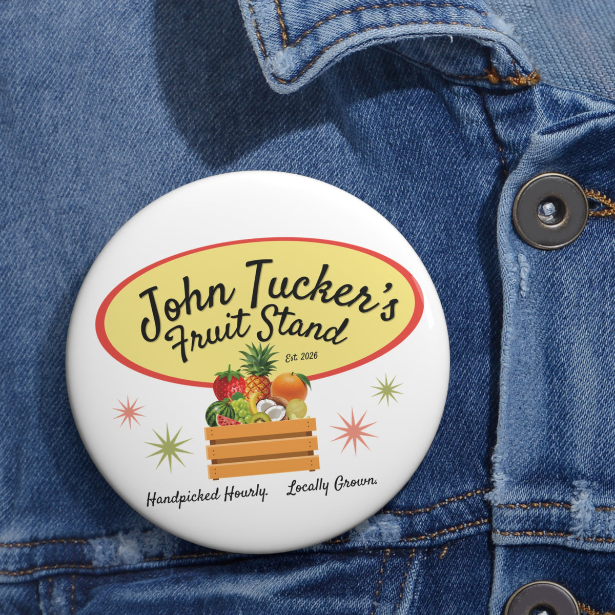 John Tucker's Fruit Stand - Hockey Romance Inspired Pin Button
