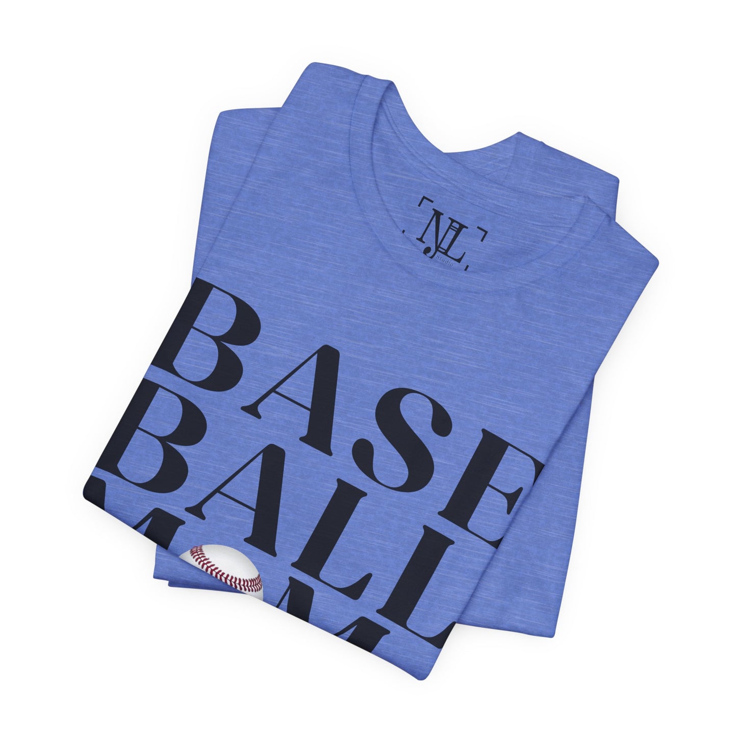Baseball Mom T-Shirt – Retro Script with Baseball Graphic