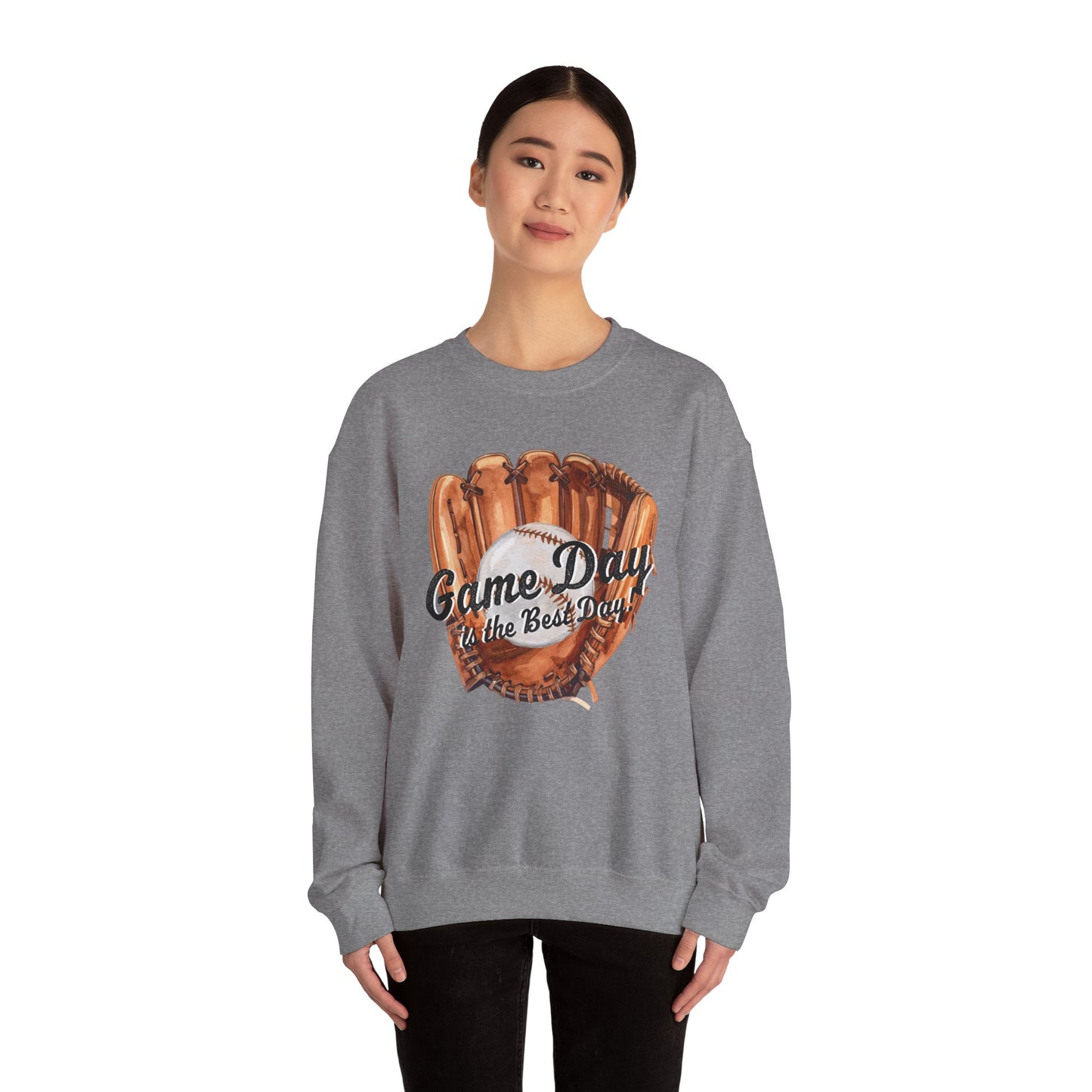 Game Day Baseball Sweatshirt — "Game Day is the Best Day" Crewneck