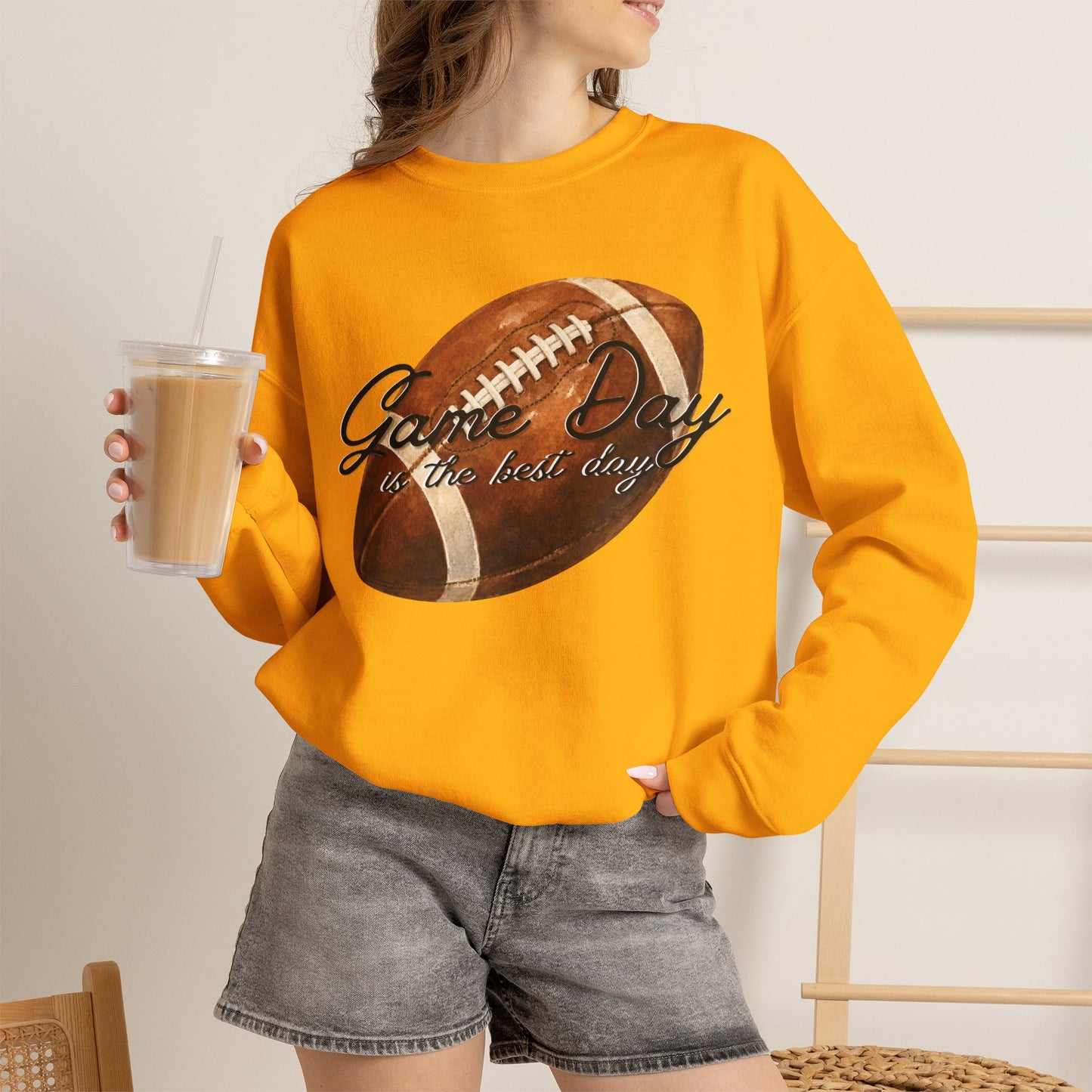 Game Day Is The Best Day Football Crewneck Sweatshirt