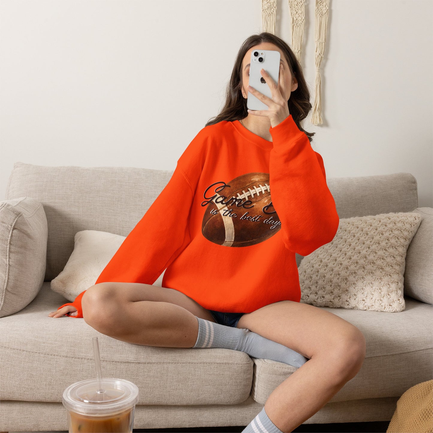Game Day Is The Best Day Football Crewneck Sweatshirt