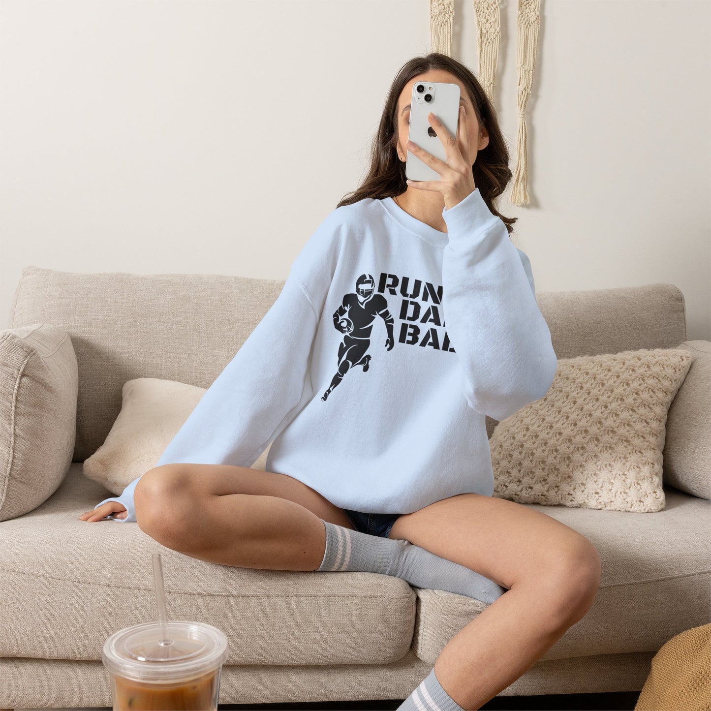Football 'Run the Dang Ball' Crewneck Sweatshirt