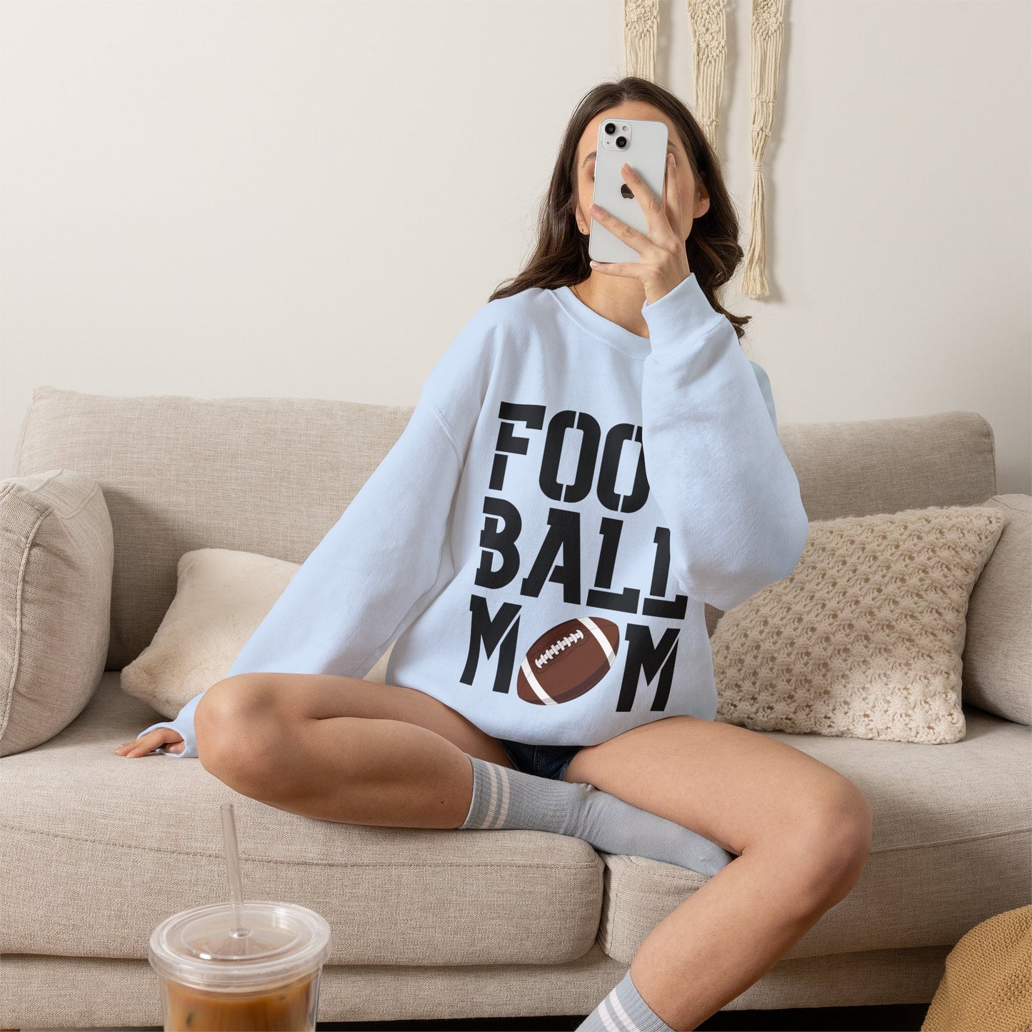 Football Mom Crewneck Sweatshirt