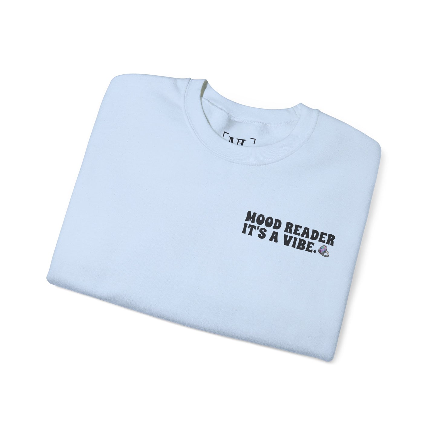"Mood Reader It's a Vibe" - Cozy Bookish Graphic Sweatshirt (Black Text)