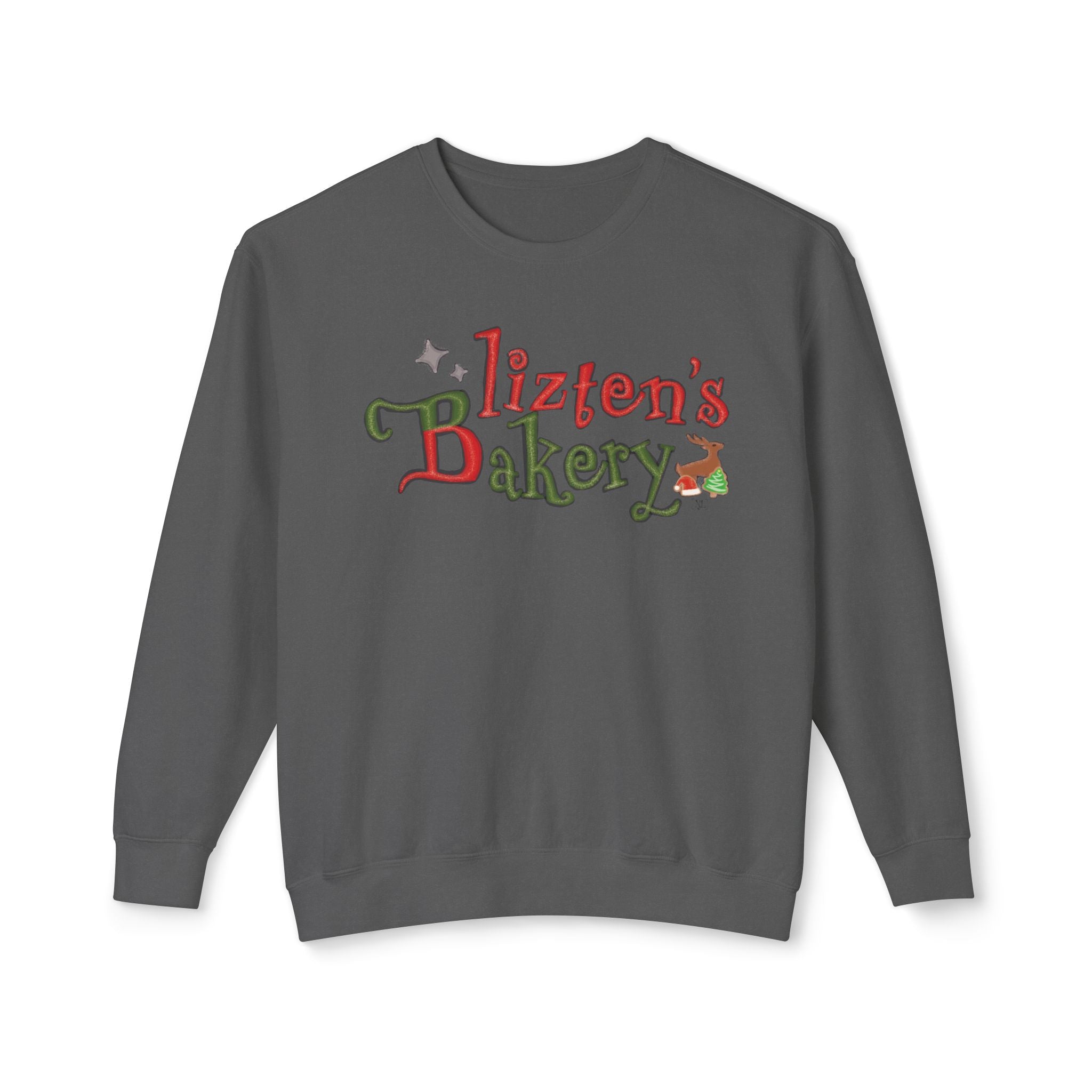 Blitzen's Bakery Crewneck Christmas Sweatshirt