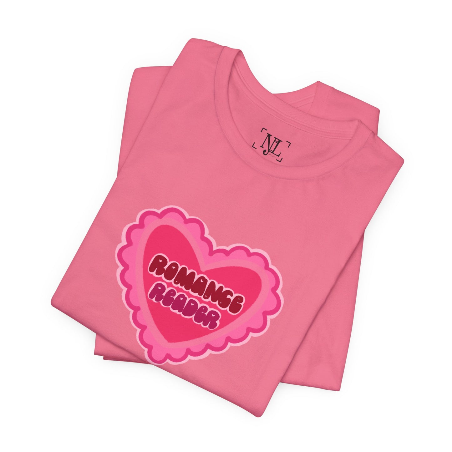 Romance Reader Heart Logo — Bookish Tee