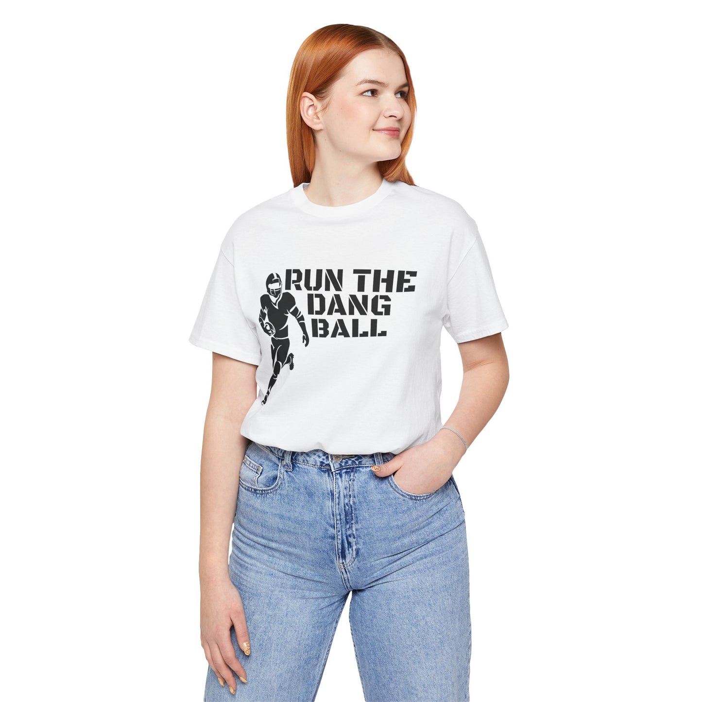 Run the Dang Ball T-Shirt — Football Player Graphic Tee