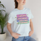 Book Lover Tee — "Just One More Chapter Unless There’s A Cliffhanger" Pastel Graphic