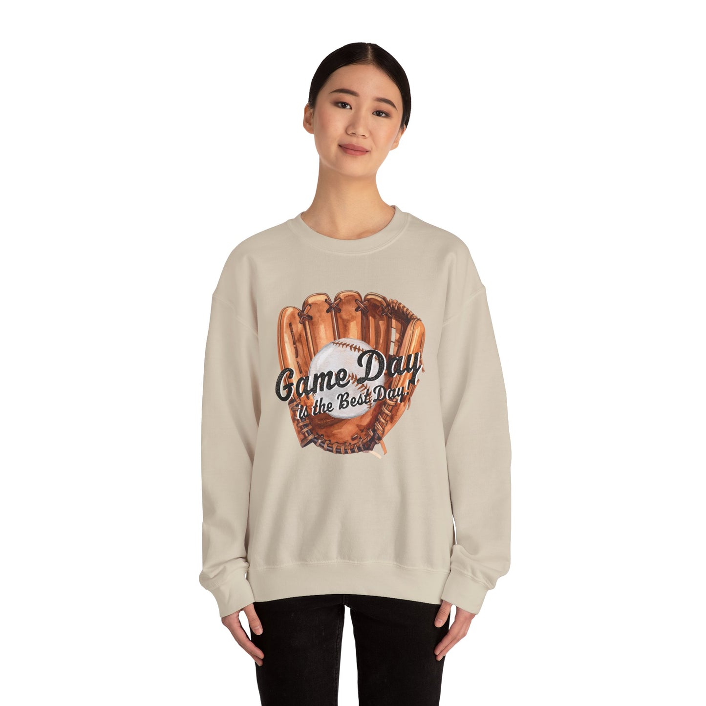 Game Day Baseball Sweatshirt — "Game Day is the Best Day" Crewneck