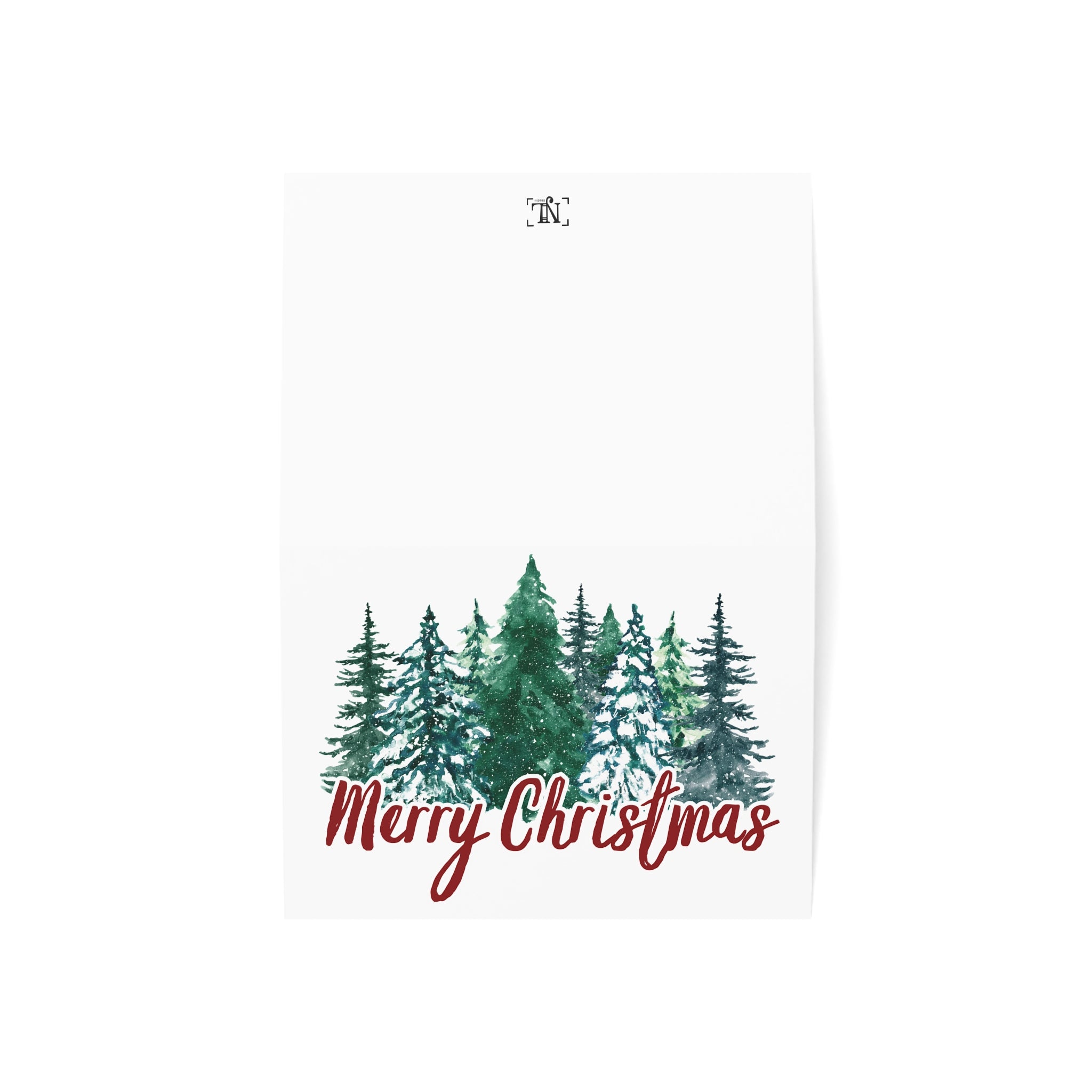 Merry Christmas Pine Forest Greeting Cards  (1, 10, 30, 50 pcs)