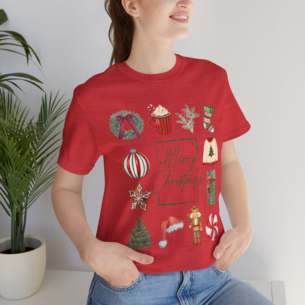 Vintage Merry Christmas - Short Sleeve Tee