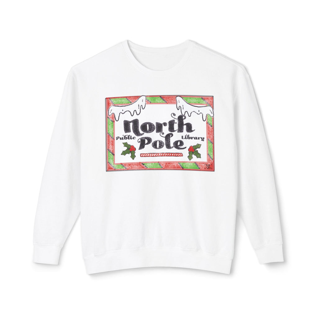 North Pole Library Christmas Crewneck Sweatshirt