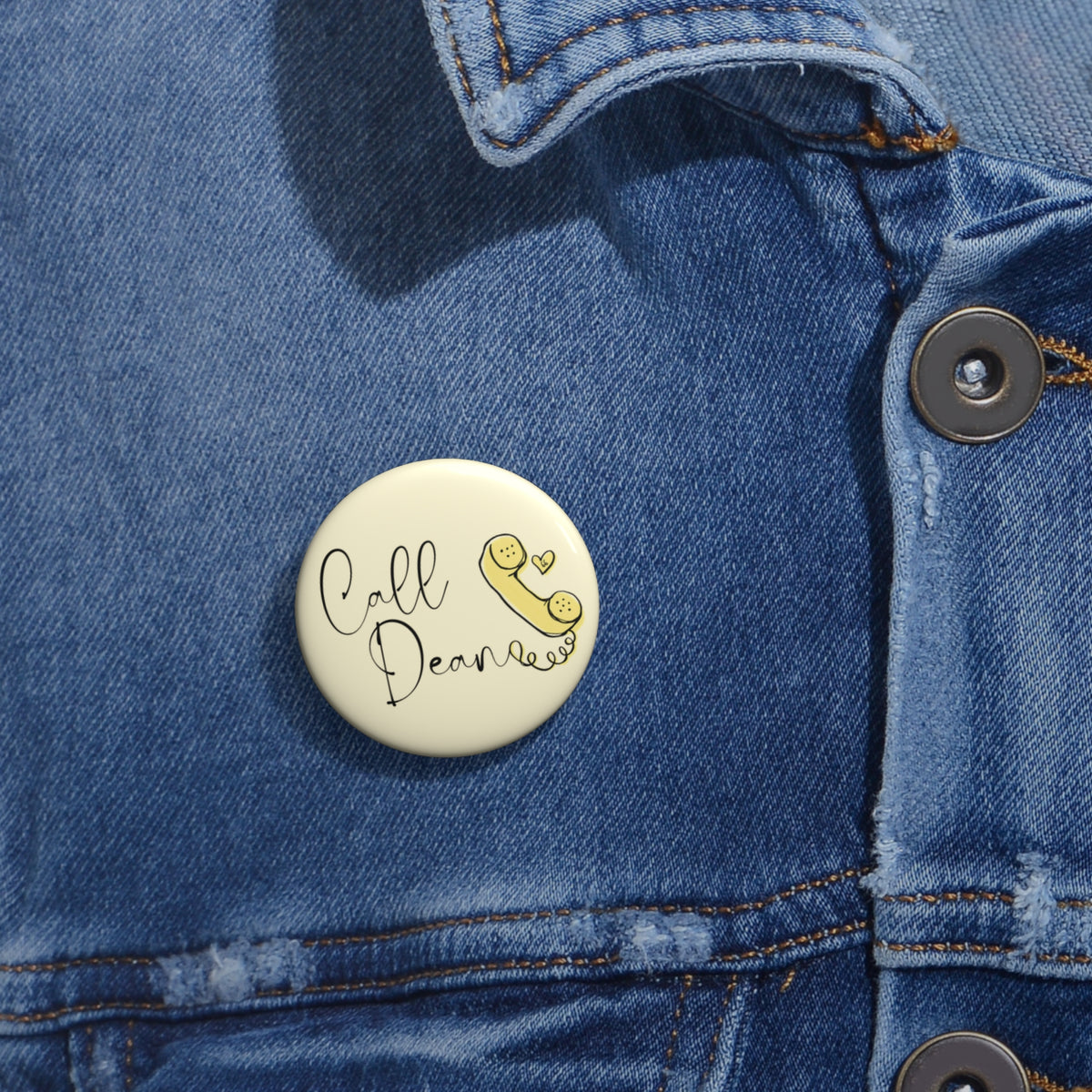 Call Dean - Hockey Romance Inspired Pin Button