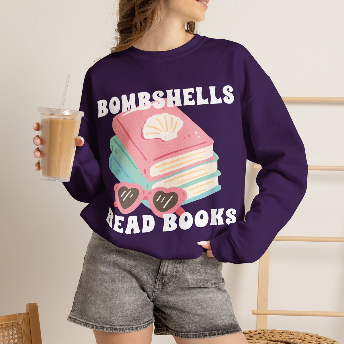 Bombshells Read Books - Bookish Villa Inspired Sweatshirt (White Text)