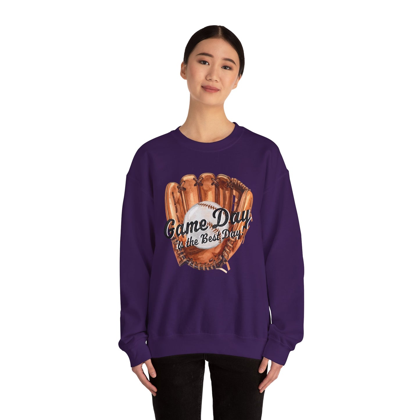 Game Day Baseball Sweatshirt — "Game Day is the Best Day" Crewneck